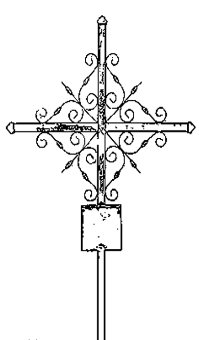 Кованый крест на могилу эскизы с размерами